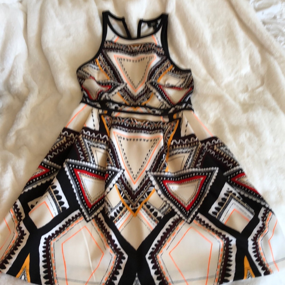 Geometric print dress